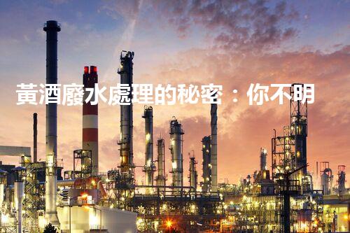 黃酒廢水處理的秘密：你不明白的環(huán)保技術(shù)突破！